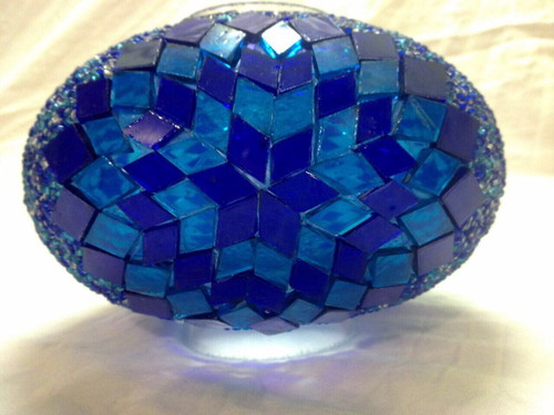 Turkish Mosaic Lamp Shade - B2 - Royal Blue - Style 3 Turkish Mosaic Lamp Shade - B2 - Royal Blue - Style 3
