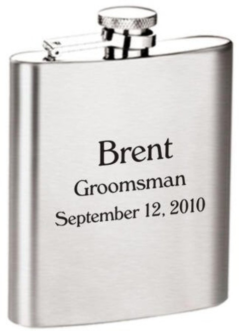 8oz Flask With Custom Laser Etch 8oz Flask With Custom Laser Etch