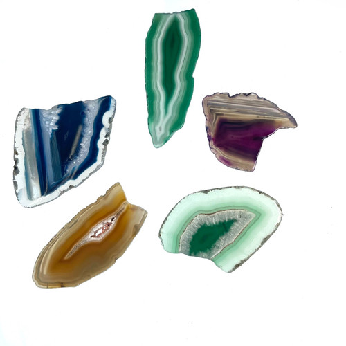 3"-5" Agate Slices (Assorted Colors 1 Count) 3"-5" Agate Slices (Assorted Colors 1 Count)