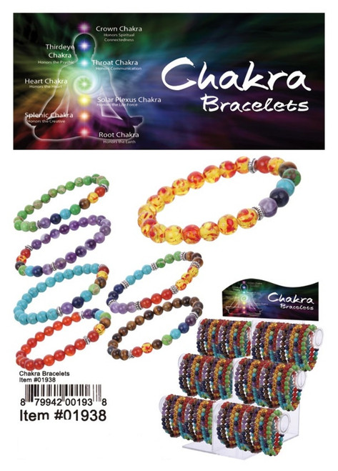 Chakra Bracelets 01938, Assorted Styles Chakra Bracelets 01938, Assorted Styles