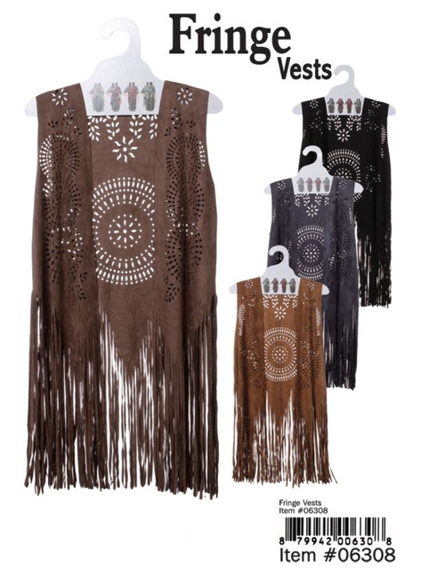 Fringe Vest Faux Leather Fringe Vest Faux Leather