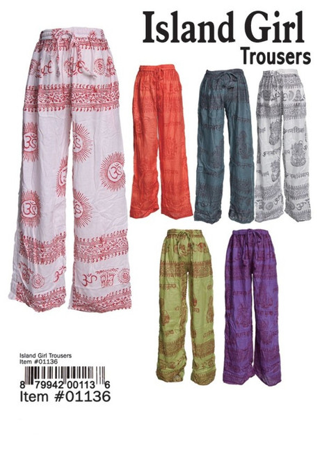 Island Girl Printed Trousers 1 Count Assorted Sizes and Colors Island Girl Printed Trousers 1 Count Assorted Sizes and Colors