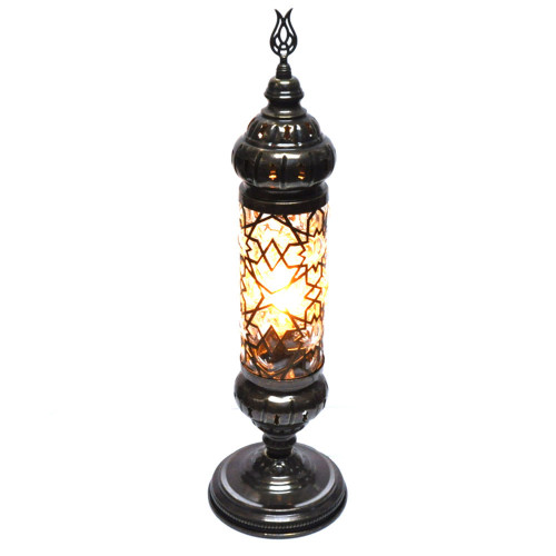 Turkish Blown Glass Lamp Table Lamp - 5''x18" - MS1B - Clear Turkish Blown Glass Lamp Table Lamp - 5''x18" - MS1B - Clear