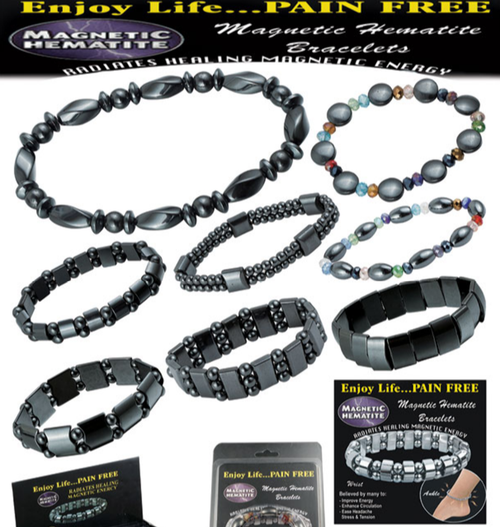 Magnetic Hematite Bracelets (Assorted Styles) Magnetic Hematite Bracelets (Assorted Styles)