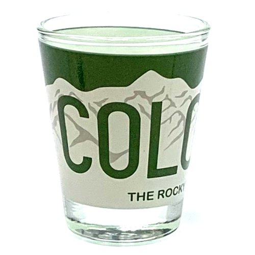 Colorado License Plate Shot Glass Colorado License Plate Shot Glass
