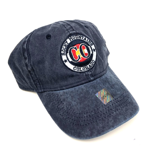 Rocky Mountain Colorado Adjustable Flat Brim Baseball Hat (DARK BLUE) Rocky Mountain Colorado Adjustable Flat Brim Baseball Hat (DARK BLUE)