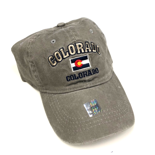 Triple Colorado College Style Adjustable Flat Brim Baseball Hat (DARK GREY) Triple Colorado College Style Adjustable Flat Brim Baseball Hat (DARK GREY)
