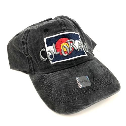 Colorado Flag w/ Funky Colorado Adjustable Flat Brim Baseball Hat (BLACK) Colorado Flag w/ Funky Colorado Adjustable Flat Brim Baseball Hat (BLACK)