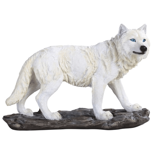 White Wolf Stalking it's prey Statue 8 1/4"W GS54595 White Wolf Stalking it's prey Statue 8 1/4"W GS54595
