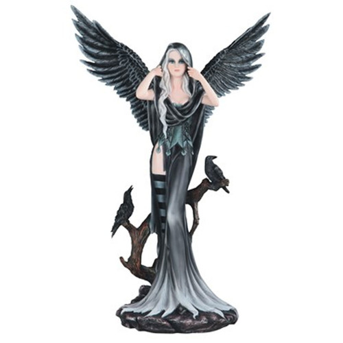 Dark Angel, BK w/2 Ravens 24"H Dark Angel, BK w/2 Ravens 24"H