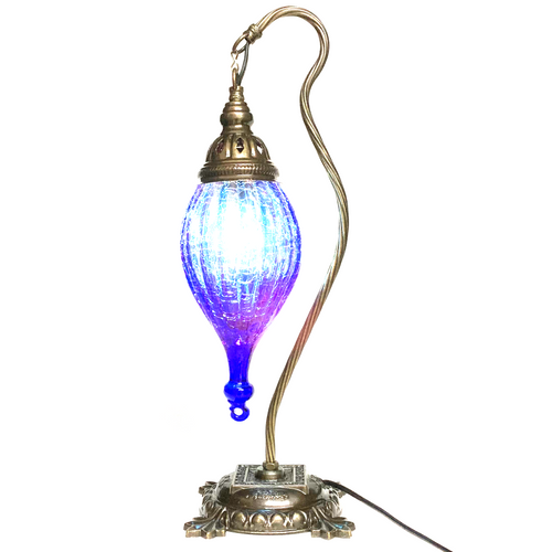 Hand Blown Glass Drop Camel Neck Lamp 8.75"x16.25" Assorted Colors Hand Blown Glass Drop Camel Neck Lamp 8.75"x16.25" Assorted Colors
