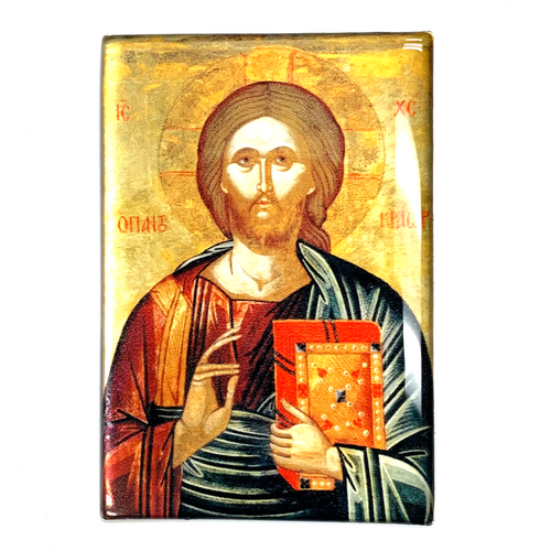 Ancient Roman Catholic Jesus and the Good Book Magnet 2"x3" Ancient Roman Catholic Jesus and the Good Book Magnet 2"x3"