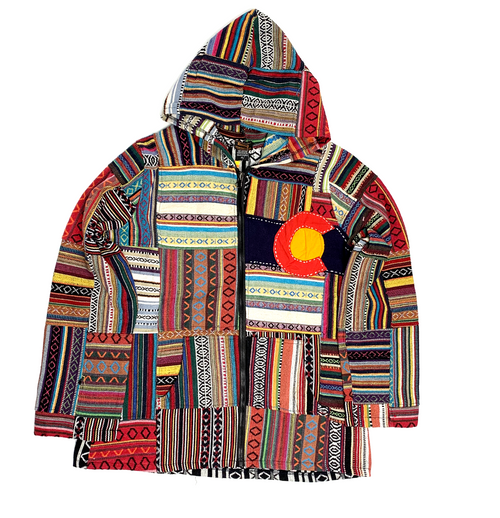 Colorado Zippered Patchwork Hoody Jacket  XXLarge