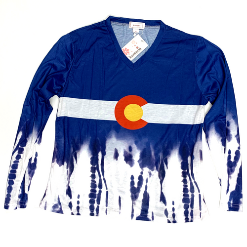 Colorado Long Sleeve Tie Dye in Cotton Large Colorado Long Sleeve Tie Dye in Cotton Large