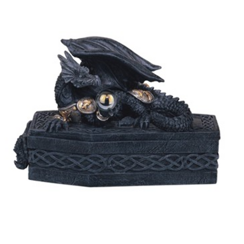 Black Dragon Coffin Box 4" x 6" Black Dragon Coffin Box 4" x 6"