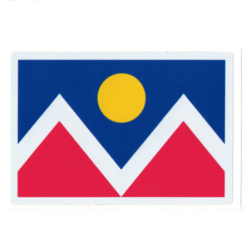 Denver Flag High Quality Sticker 2.75" x 4" Denver Flag High Quality Sticker 2.75" x 4"