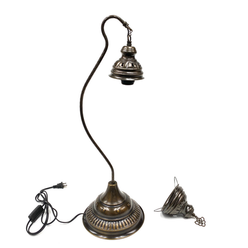 Large Iron Camel Neck Lamp with Round Base 23" DB4 Large Iron Camel Neck Lamp with Round Base 23" DB4