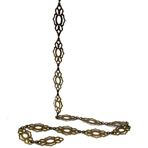 Ottoman Bronzed Steel Decorative Lamp Chain Mosaic Turkish Lamp Part 1.15" Wide - Sold Per Foot Ottoman Bronzed Steel Decorative Lamp Chain Mosaic Turkish Lamp Part 1.15" Wide - Sold Per Foot