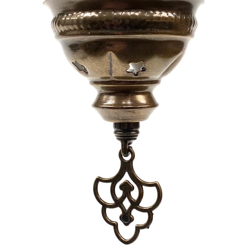 Star Pattern Bottom Cap for B2 and B3 Style Lamps Mosaic Turkish Lamp Part 3" Wide