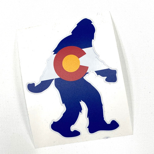 Big Foot Colorado Flag Vinyl Sticker