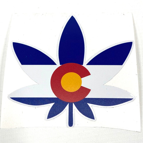 Colorado Flag Pot Leaf Flag Vinyl Sticker Colorado Flag Pot Leaf Flag Vinyl Sticker