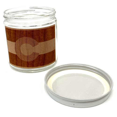 Wooden Colorado Flag Glass Ounce Nug Jar 16oz Wooden Colorado Flag Glass Ounce Nug Jar 16oz