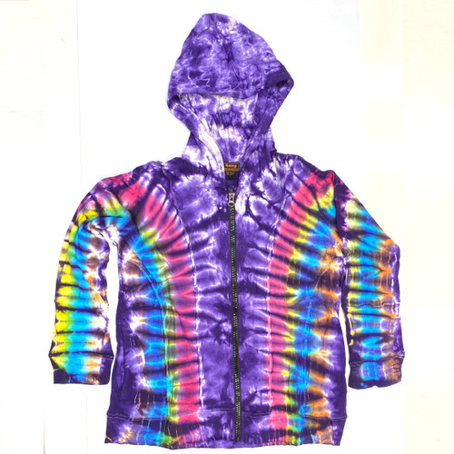Purple Second In Command Tie Dye Long Sleeve Cotton Pullover w/ Zipper & Hood (EXTRA LARGE) Purple Second In Command Tie Dye Long Sleeve Cotton Pullover w/ Zipper & Hood (EXTRA LARGE)