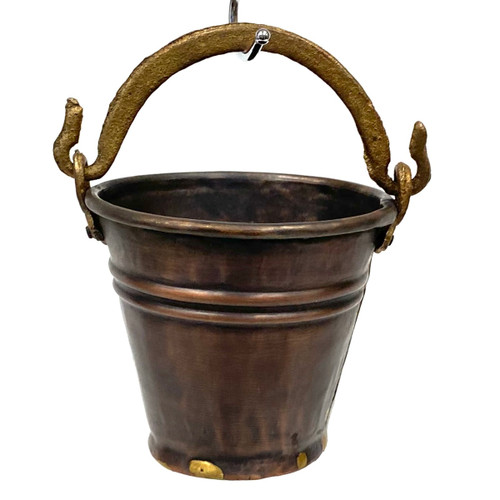 Style Cute Succulent Flower Pot Kettle Solid Copper with Brass Hand - Antique Finishle 4.5" Style Cute Succulent Flower Pot Kettle Solid Copper with Brass Hand - Antique Finishle 4.5"