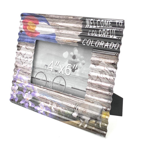 Colorado Picture Frame on Aluminum Siding Souvenir Holds 4" x 6" Photos Colorado Picture Frame on Aluminum Siding Souvenir Holds 4" x 6" Photos