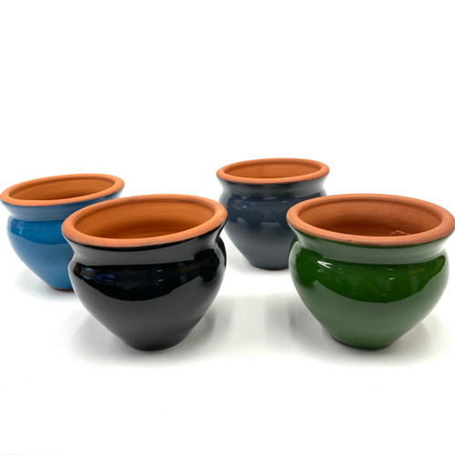 Glazed Clay Thrown Succulent Planter Pot 4.5" x 5.5" 1 Count Assorted Color Glazed Clay Thrown Succulent Planter Pot 4.5" x 5.5" 1 Count Assorted Color