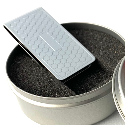 Baller Honey Comb Stainless Steel Money Clip with Tin Gift Box