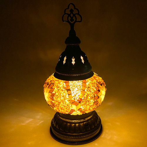 Medium Mosaic Table Lamp 9 Volt Battery LED Power MB2