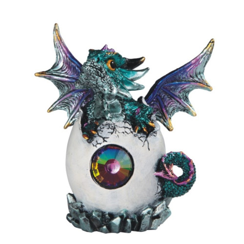 Blue Dragon Hatchling Egg Statue 5"H Blue Dragon Hatchling Egg Statue 5"H