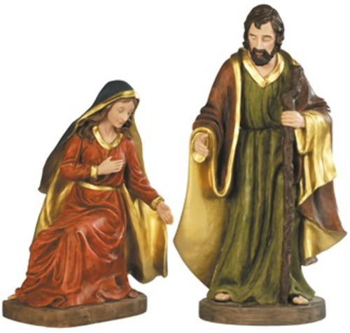 St. Mary and St. Joseph, 18"H