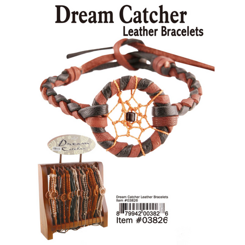 Leather Dreamcatcher Bracelet 1 Count Assorted Leather Dreamcatcher Bracelet 1 Count Assorted