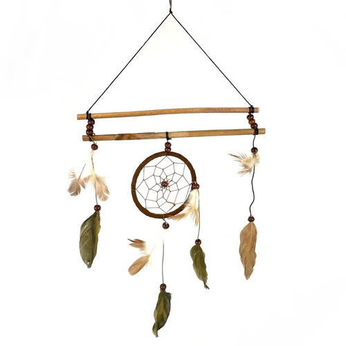 Zen Dream Catcher Bamboo and Leather 9" Wide x 15" Tall 1 Count Assorted Zen Dream Catcher Bamboo and Leather 9" Wide x 15" Tall 1 Count Assorted