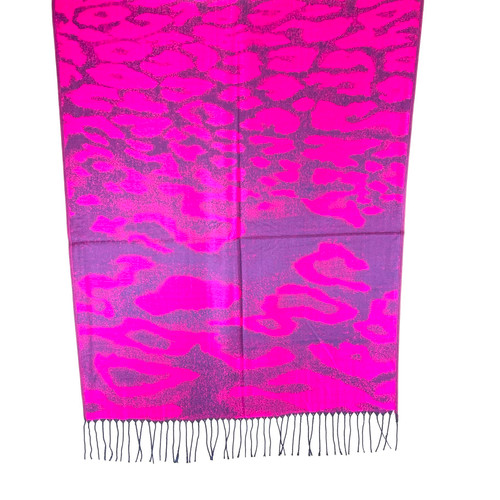 Pink and Purple Wavy Acid Pashmina Scarf Pink and Purple Wavy Acid Pashmina Scarf