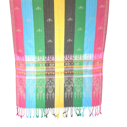 Tiles and Arches Primary Colorful Pashmina Scarf Tiles and Arches Primary Colorful Pashmina Scarf