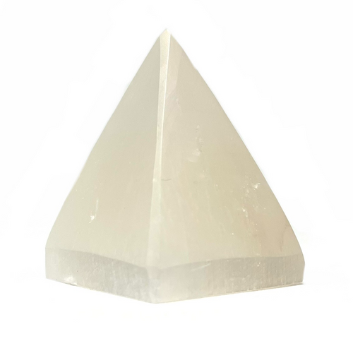 Energized Selenite Pyramid 2.3" +- Hand Made Morocco Energized Selenite Pyramid 2.3" +- Hand Made Morocco