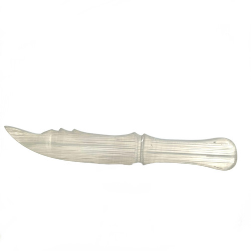 Selenite Karma Cutting Knife 7.87" +- Hand Made Morocco Selenite Karma Cutting Knife 7.87" +- Hand Made Morocco