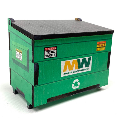 Green Desk Dab Dumpster Printed Cedar Box 4.25" x 3.5" - USA Made Green Desk Dab Dumpster Printed Cedar Box 4.25" x 3.5" - USA Made