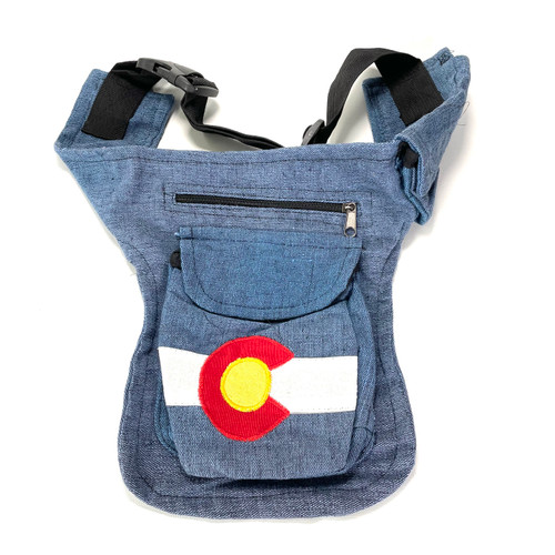 Dark Blue Colorado Fanny Pack Hand Made 1 Count