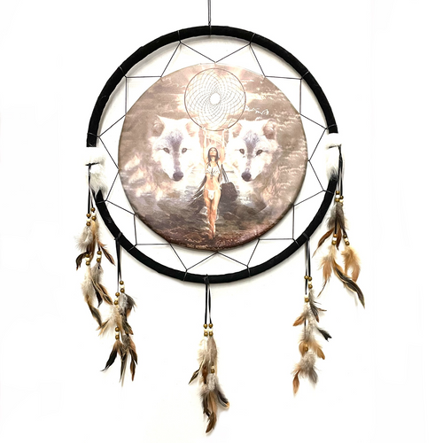 Wolves, 24" D Dream Catcher