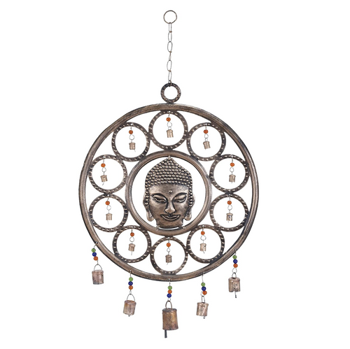 Buddha Chime Metal and Glass 25"x14" Buddha Chime Metal and Glass 25"x14"
