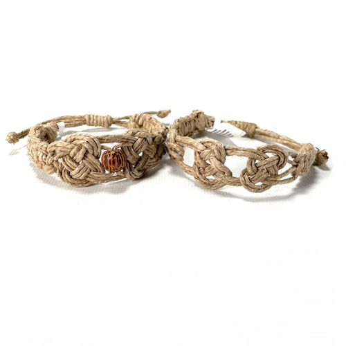 Natural Thick Pretzel Hemp Bracelet Macramé 1 Count Assorted Natural Thick Pretzel Hemp Bracelet Macramé 1 Count Assorted