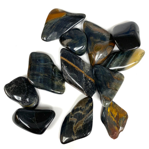 Blue Tigers Eye Tumbled Stone by the Pound Blue Tigers Eye Tumbled Stone by the Pound