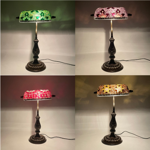 Banker Table Lamp Turkish Mosaic Lamp 1 Count Assort