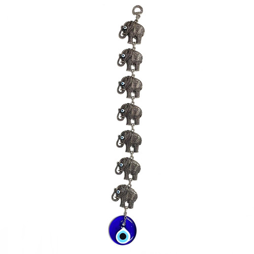 Eternal 7 Elephants Zinc Authentic Evil Eye Decor from Turkey EE50092 EE50091