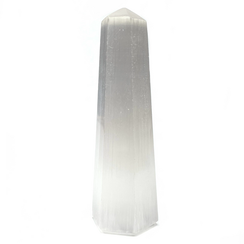 Polish Selenite Obelisk 5.9" 15cm Polish Selenite Obelisk 5.9" 15cm