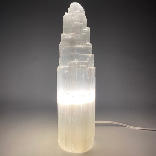 Natural Selenite Lamp 13.7" 35cm with Cord Natural Selenite Lamp 13.7" 35cm with Cord